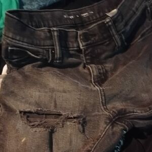 Old Navy Charcoal Distressed Jeans